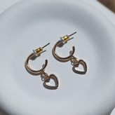 گوشواره مینیمال طرح قلب - کد 100
